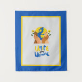 Wereldwijde eenheid voor Oekraïne Wandkleed (Voorkant)