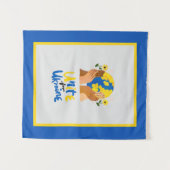 Wereldwijde eenheid voor Oekraïne Wandkleed (Voorkant (horizontaal))