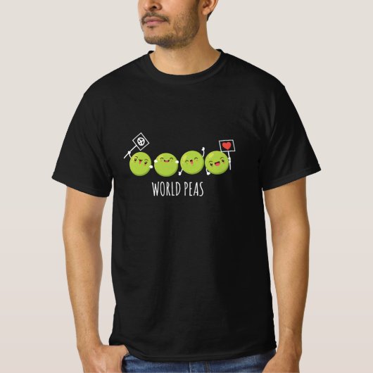 Wereldwijde erwten Vegan Vegetables Pea T-shirt (Voorkant)