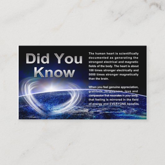 Wereldwijde genezing visitekaartje (Voorkant)