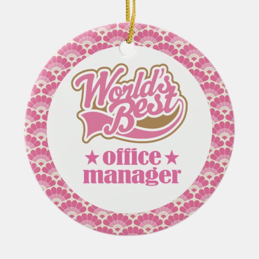 Wereldwijde Gift Ornament van de Beste Manager van (Voorkant)