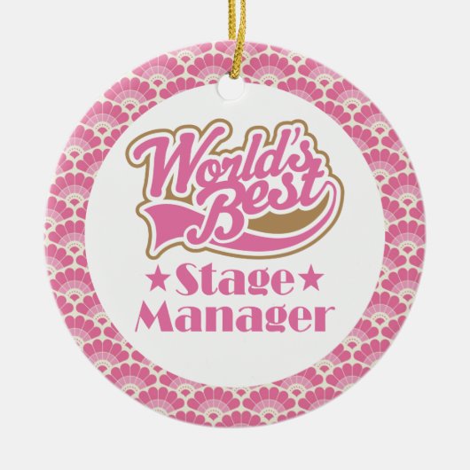 Wereldwijde Gift Ornament van de Manager van het B (Voorkant)