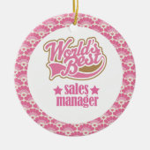 Wereldwijde Gift Ornament van Verkoopmanager (Voorkant)
