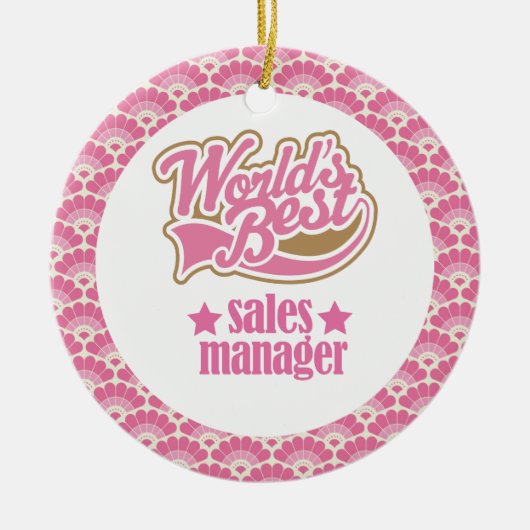 Wereldwijde Gift Ornament van Verkoopmanager (Voorkant)