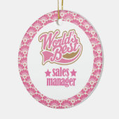 Wereldwijde Gift Ornament van Verkoopmanager (Links)