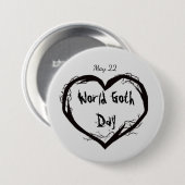 Wereldwijde Gothic Dag Button met dode bijkantoren (Voorkant /achterkant)