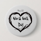 Wereldwijde Gothic Dag Button met dode bijkantoren (Voorkant)