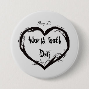 Wereldwijde Gothic Dag Button met dode bijkantoren