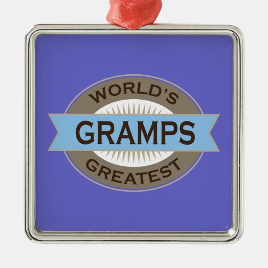 Wereldwijde Gramps Metalen Ornament (Voorkant)