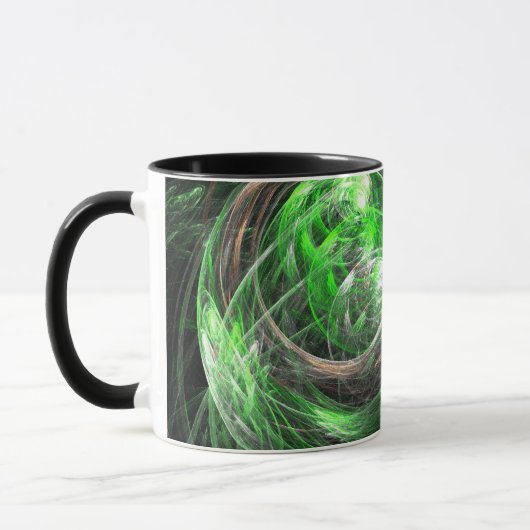 Wereldwijde groene Abstracte koffie-Mok Mok (Links)