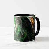 Wereldwijde groene Abstracte koffie-Mok Mok (Voorkant rechts)