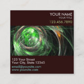 Wereldwijde groene Abstracte kunst Professional Vierkante Visitekaartje (Achterkant)