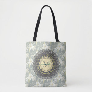 Wereldwijde grootmoeder Daisy Lace Monogram Tote Bag