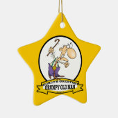 WERELDWIJDE GROOTSTE GROTE CARTOON OUD MAN KERAMISCH ORNAMENT (Rechts)