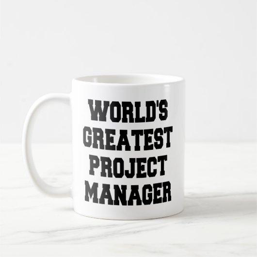 Wereldwijde grootste projectmanager koffiemok (Links)