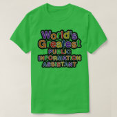 Wereldwijde GROOTSTE PUBLIEKE INFORMATIEHULP T-shirt (Design voorkant)