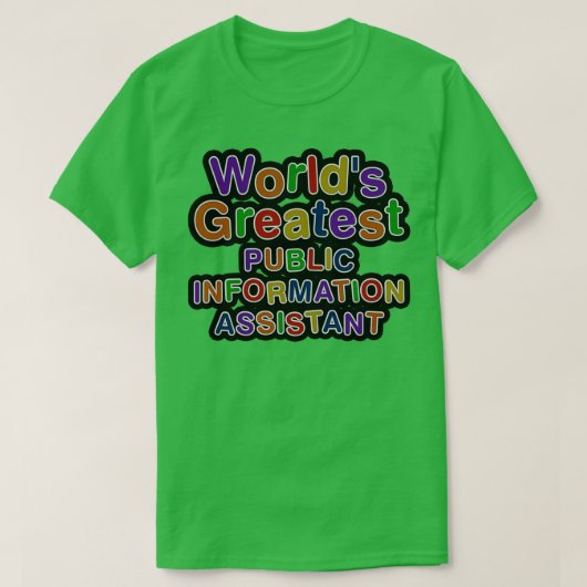 Wereldwijde GROOTSTE PUBLIEKE INFORMATIEHULP T-shirt (Design voorkant)