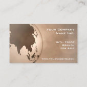 Wereldwijde Handel Azië Branch Kantoor Corporate Visitekaartje (Achterkant)