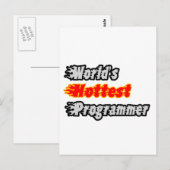Wereldwijde hotste programmeur briefkaart (Voorkant / Achterkant)