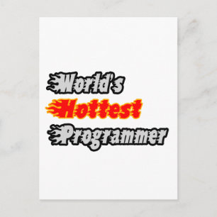 Wereldwijde hotste programmeur briefkaart