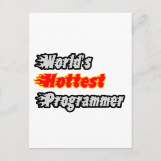 Wereldwijde hotste programmeur briefkaart
