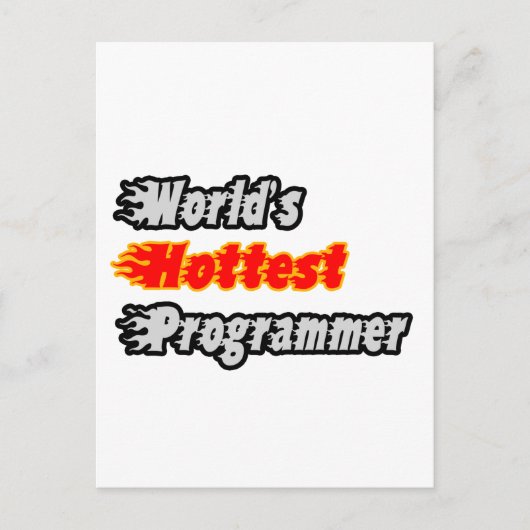 Wereldwijde hotste programmeur briefkaart (Voorkant)
