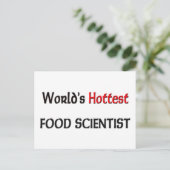 Wereldwijde hotste voedselwetenschapper briefkaart (Staand voorkant)