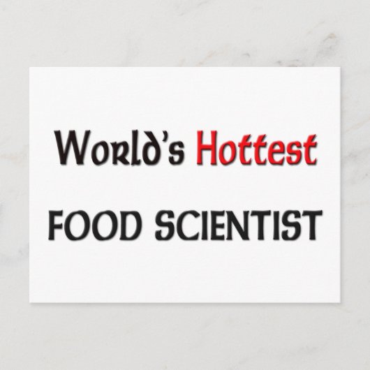 Wereldwijde hotste voedselwetenschapper briefkaart (Voorkant)