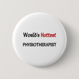 Wereldwijde hottest fysiotherapeut ronde button 5,7 cm