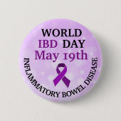Wereldwijde IBD Day Awareness Ribbon Ronde Button 5,7 Cm (Voorkant)