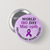 Wereldwijde IBD Day Awareness Ribbon Ronde Button 5,7 Cm (Voorkant /achterkant)