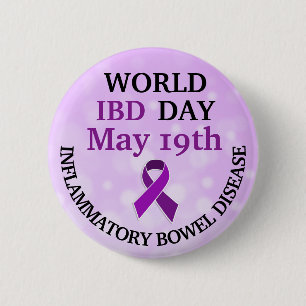 Wereldwijde IBD Day Awareness Ribbon Ronde Button 5,7 Cm