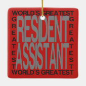 Wereldwijde ingezeten assistent keramisch ornament (Achterkant)