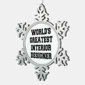 Wereldwijde interieurontwerper tin sneeuwvlok ornament (Rechts)