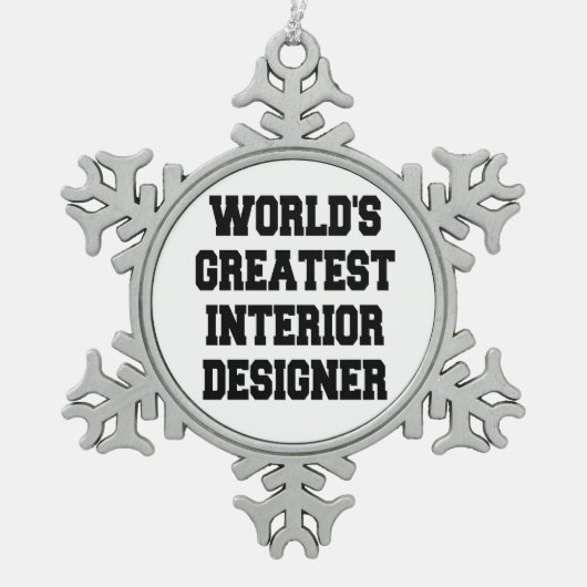 Wereldwijde interieurontwerper tin sneeuwvlok ornament (Voorkant)