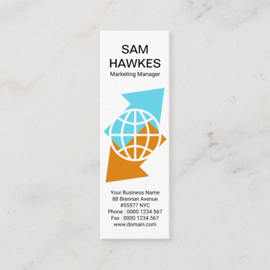 Wereldwijde internationale invoer van Pijl Mini Visitekaartje (Voorkant)