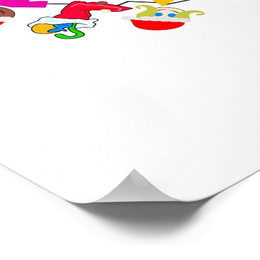 Wereldwijde kerstKinderen Poster (Hoek)