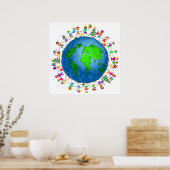 Wereldwijde kerstKinderen Poster (Keuken)