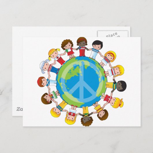 Wereldwijde kinderen briefkaart (Voorkant / Achterkant)