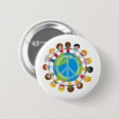 Wereldwijde kinderen ronde button 5,7 cm (Voorkant /achterkant)