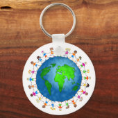 Wereldwijde Kinderen Sleutelhanger (Voorkant)