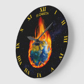 Wereldwijde klimaatsverandering Aarde in brand Grote Klok (Hoek)