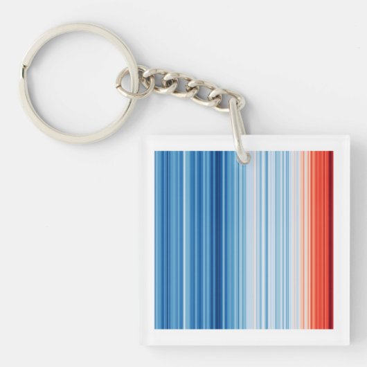 Wereldwijde klimaatsverandering in de aardomgeving sleutelhanger (Voorkant)