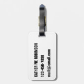 Wereldwijde klimaatverandering bagagelabel (Achterkant verticaal)