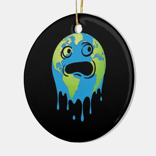 Wereldwijde klimaatverandering keramisch ornament (Links)