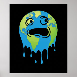 Wereldwijde klimaatverandering poster