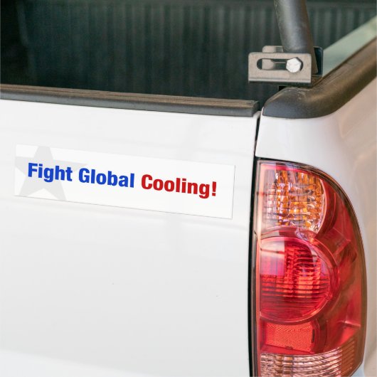 Wereldwijde koeling bestrijden bumpersticker (Op Truck)