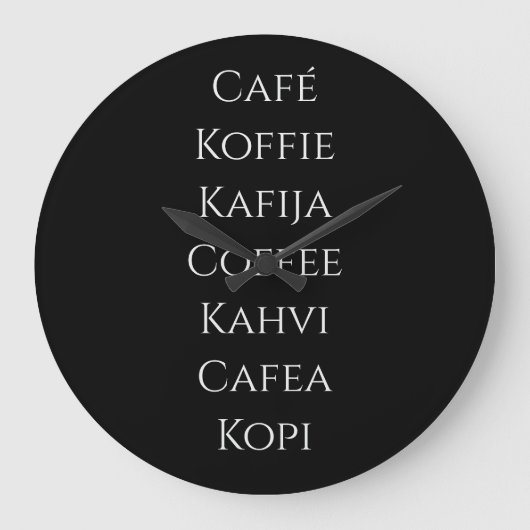 Wereldwijde koffie grote klok (Voorkant)