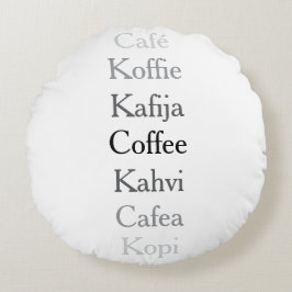 Wereldwijde koffie rond kussen