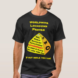 Wereldwijde lockdown (donker) t-shirt